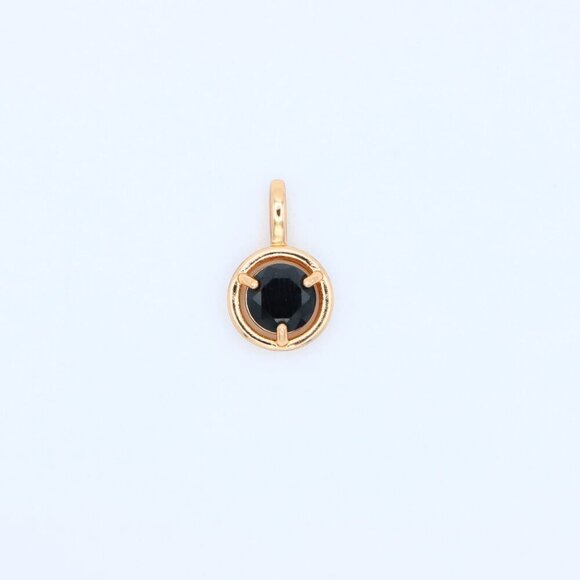 "Round Black Pendant with Gold Finish – Elegant Statement Jewelry Piece,XPPT1706 - Picture 11 of 13